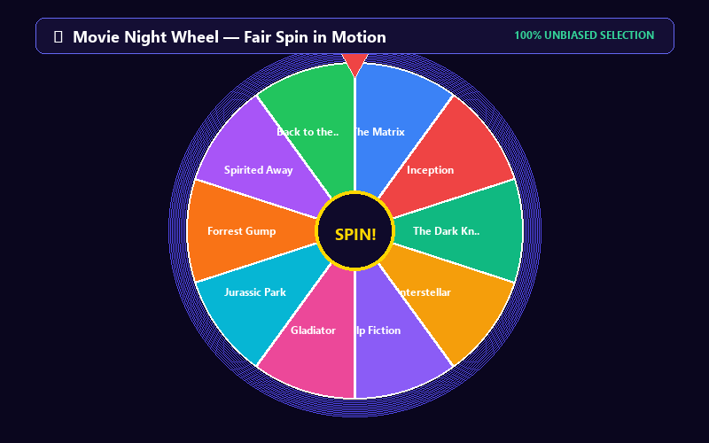 Spinning Movie Night Wheel