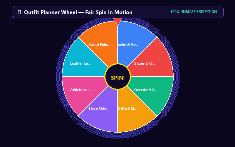 Spinning Outfit Planner Wheel