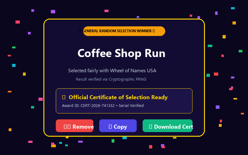 Winner modal in Picker Wheel