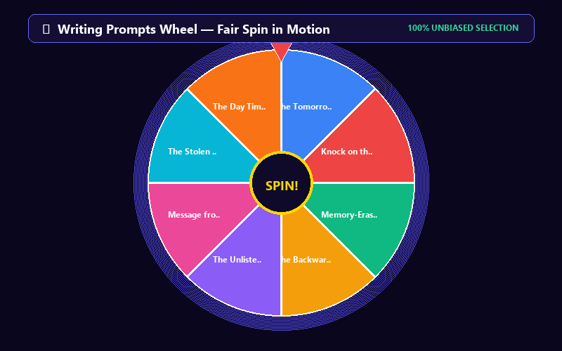 Spinning Writing Prompts Wheel
